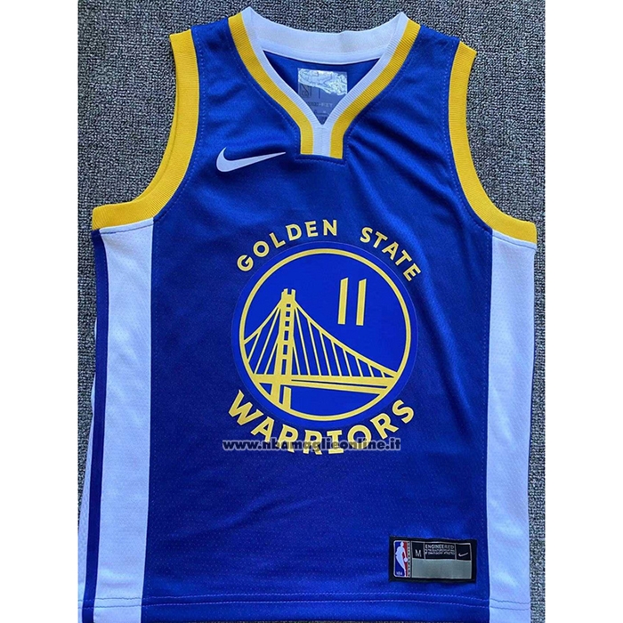 Maglia Bambino Golden State Warriors Klay Thompson #11 Icon Blu
